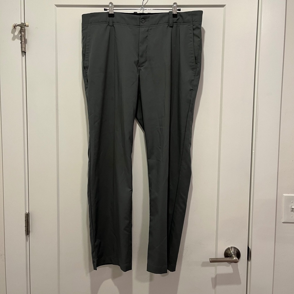 Nike Golf Dri-FIT Pants Mens 36x27 Gray Performance Flat Front Trousers 9/1